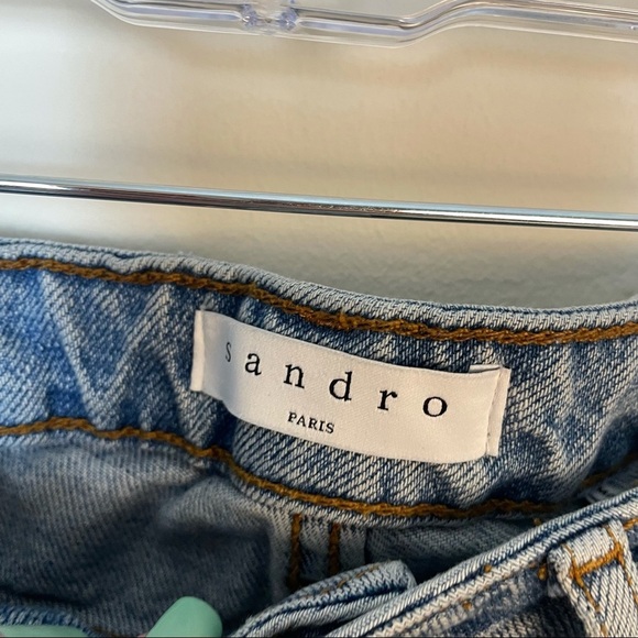 Sandro Paris Beaded Star High Waist Jeans Size 0 - Picture 9 of 9